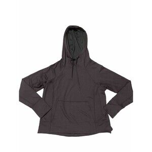 Athleta Heavenly Hail Pullover Hoodie Thumbholes Pocket Maroon / Black Large L